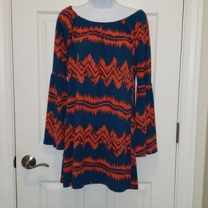 Bohemian bell sleeved dress